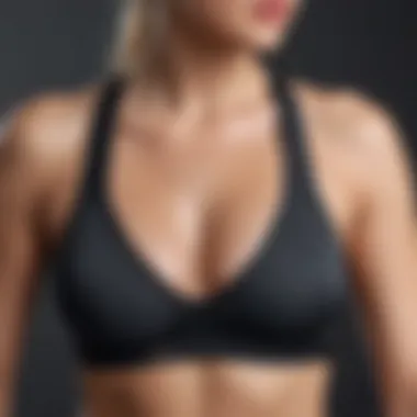 Adjustable Straps Detail Close-up view of adjustable straps on a racerback sports bra
