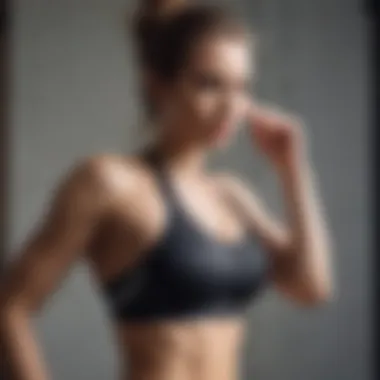Versatile Performance in Action Model demonstrating the versatility of the sports bra during exercise
