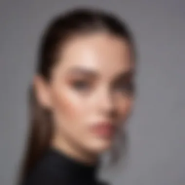 Precision Application Technique for Eyebrow Pens An elegant application of liquid eyebrow pen on a model's brow, highlighting precision and technique.