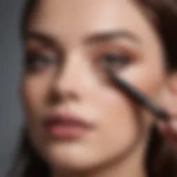 A close-up view of various liquid eyebrow pens showcasing diverse colors and formulations.