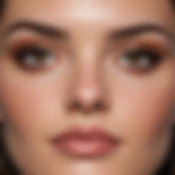 Skin compatibility chart illustrating various skin types with suitable eyebrow pen recommendations.