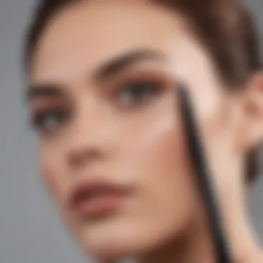 A visual representation of sustainable eyebrow pen materials and eco-friendly packaging.