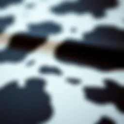 Cow print vinyl showcasing its unique pattern