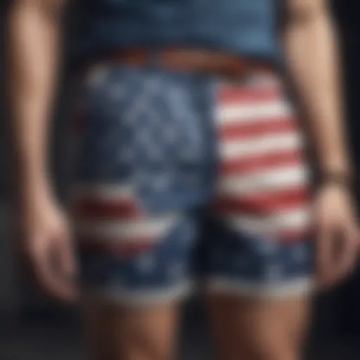 Stylish shorts in patriotic colors