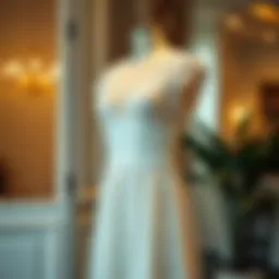 Elegant white summer lace dress displayed on a mannequin