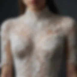 Elegant floral lace detail showcasing intricate patterns