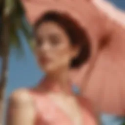 Elegant parasol in a sunny setting