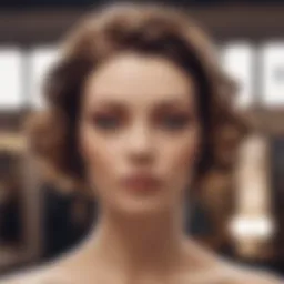 Elegant display of a mannequin head showcasing a stylish hairdo.