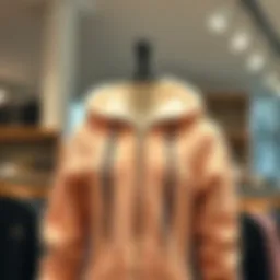 A stylish sherpa zip-up hoodie displayed on a mannequin showcasing its design