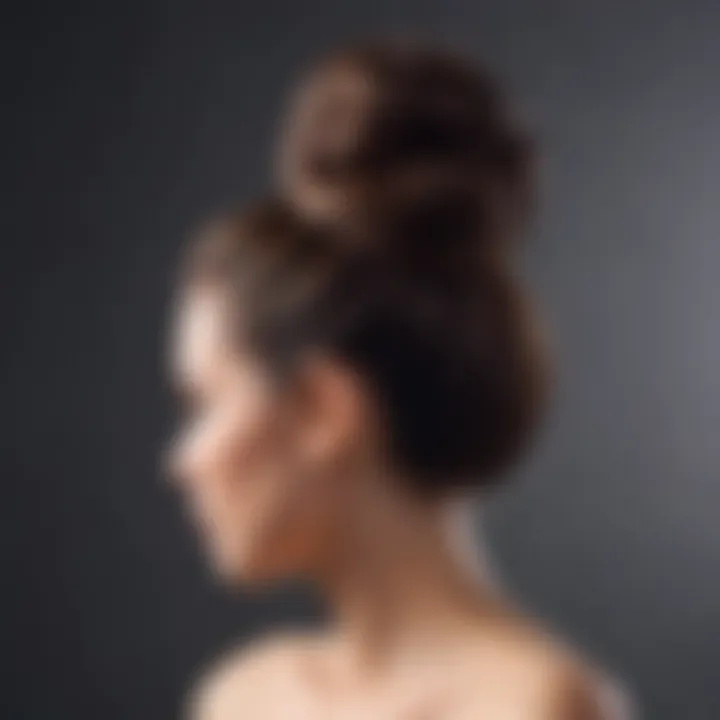 A well-styled bun showcasing the tools used.