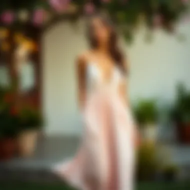 Elegant Casual Sun Dress Made from Sustainable Materials Elegant casual sun dress showcasing sustainable fabric